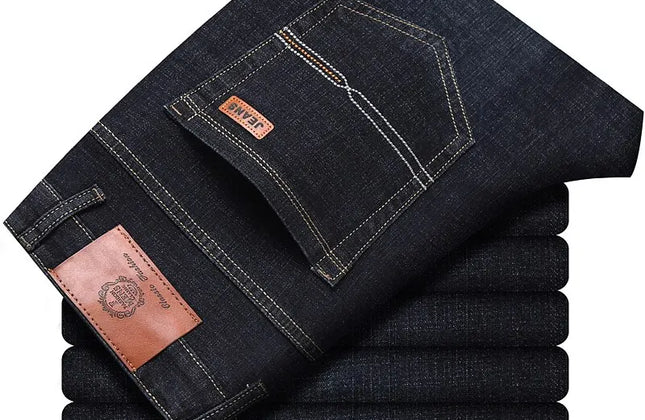 New Men Classic Jeans Jean Homme Pantalones Hombre Men Mannen Soft Black Biker