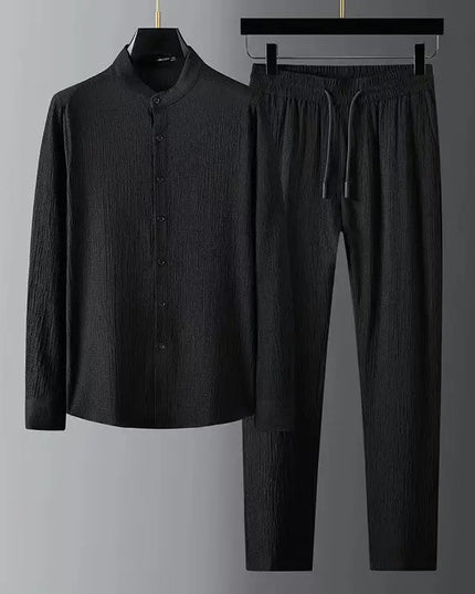 Spring Summer New Fashion Suit Men Long Sleeve Casual Shirts