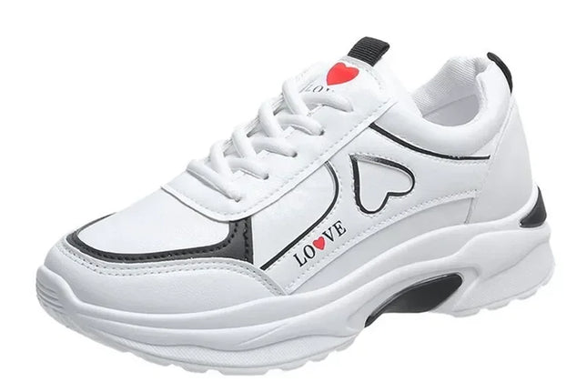 Women Shoes Heart-Shaped Platform Sneakers Woman Walking Sports-Shoes Breathable