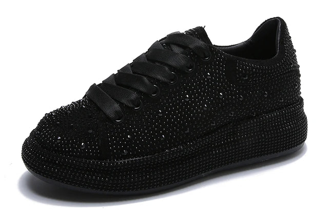 2023NEW Women Sneakers With Sparkles Shoes  Luxury Platform Sport