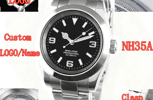 Men's Automatic Watch – Sapphire Crystal, 36mm & 39mm