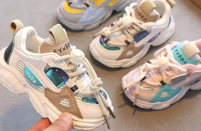 2022 New Girl's Sneakers Children's Boy's Baby Mesh Breathable Kids Shoes