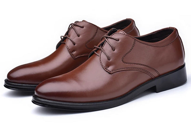 Men's Shoes Black Leather Formal Shoes for Men Oxfords Male Wedding Party