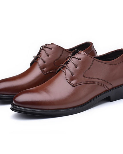 Men's Shoes Black Leather Formal Shoes for Men Oxfords Male Wedding Party