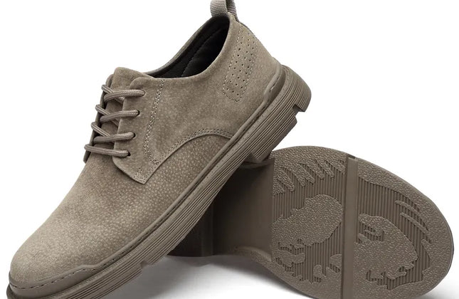 New Genuine Leather Casual Shoes Men Suede Oxfords Men Breathable Flats Shoe
