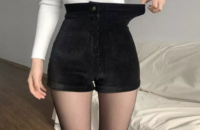 Sexy Black PU Fashion Casual Summer Shorts Women Clothing Faux Leather