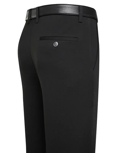 Men's Trousers Summer Thin Business Casual Pants Classic Solid Color Elastic