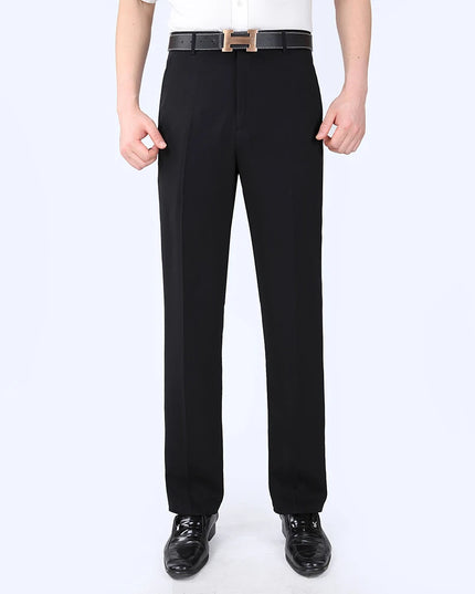 Summer Men Business Thin Silk Pants 29-56 Male Big Size Formal Classic Black
