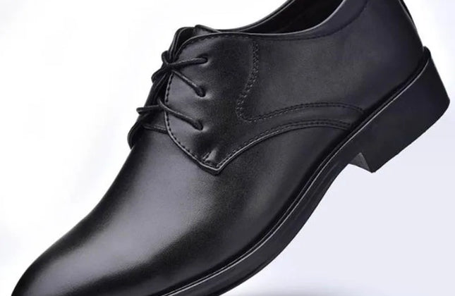 Men's Shoes Black Leather Formal Shoes for Men Oxfords Male Wedding Party