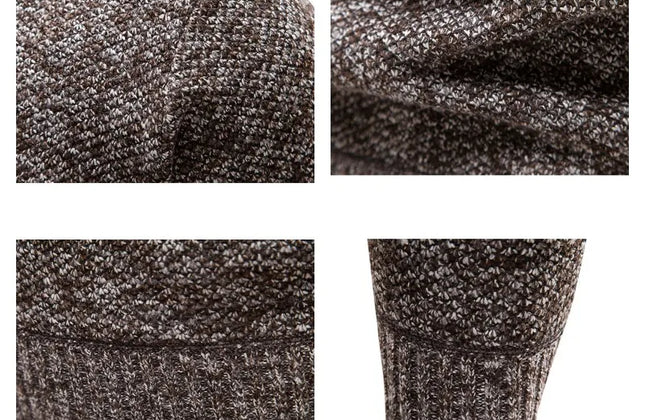 Brand Men Turtleneck Sweaters and Pullovers 2023 New Fashion Knitted Sweater