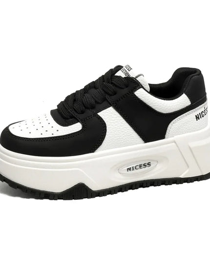 CXJYWMJL Genuine Leather Platform Sneakers Women Spring Casual Vulcanized Shoes