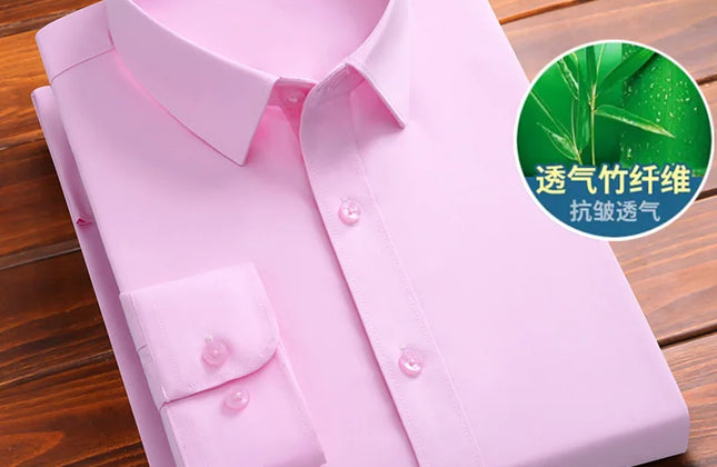 Fashion Blue Black White Mens Dress Shirts for Man Long Sleeved Shirt