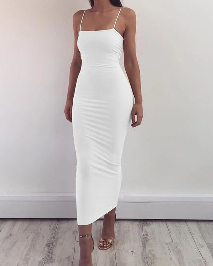 JZ461 New Summer Women's Dress Long Sling Dresses Club Sexy Suspender Dress