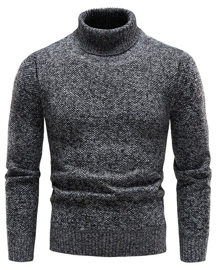 Brand Men Turtleneck Sweaters and Pullovers 2023 New Fashion Knitted Sweater