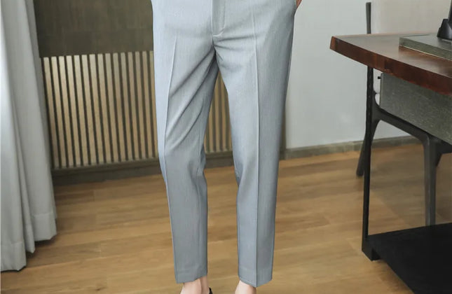Dress Pants for Men High Quality Korean Luxury Clothing Drape Suit Pants
