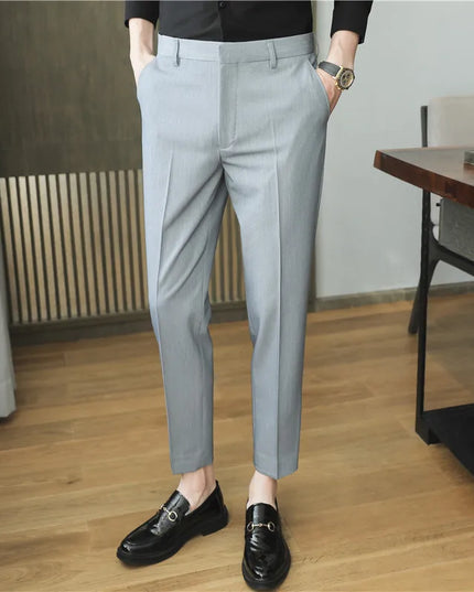 Dress Pants for Men High Quality Korean Luxury Clothing Drape Suit Pants