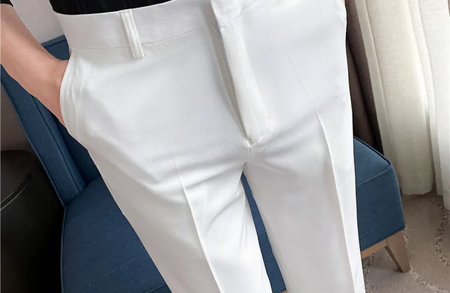 Dress Pants for Men High Quality Korean Luxury Clothing Drape Suit Pants