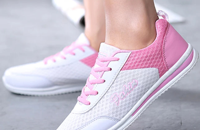 Dropshipping Women Shoes Summer White Sneakers Basket Femme Super Light