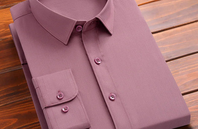 Fashion Blue Black White Mens Dress Shirts for Man Long Sleeved Shirt