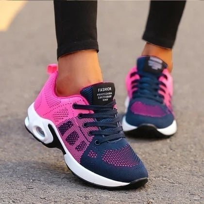 Fashion Woman Vulcanize Shoes Platform Casual Sneakers Women Shoes Flats Mesh