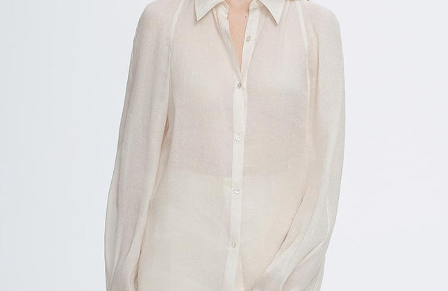 Ensemble Chemise et Pantalon à Manches Longues en Soie de Mûrier et Lin | Luxe Respirant
