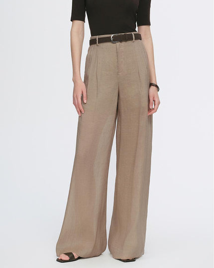 Mulberry Silk & Linen Long-Sleeve Shirt and Trousers Set | Breathable Luxury
