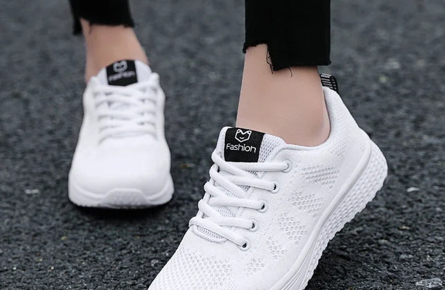 Fashion Woman Vulcanize Shoes Platform Casual Sneakers Women Shoes Flats Mesh