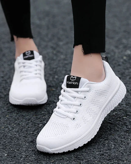 Fashion Woman Vulcanize Shoes Platform Casual Sneakers Women Shoes Flats Mesh