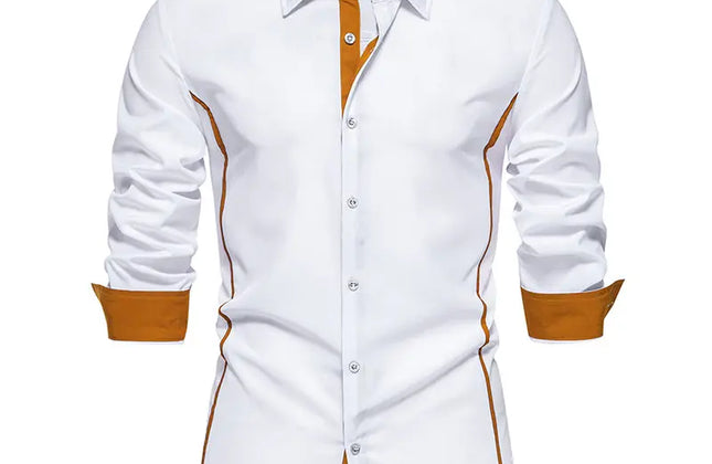 Men Color Block Long Sleeve Shirt - Constantin & Crys