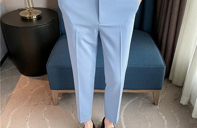 Dress Pants for Men High Quality Korean Luxury Clothing Drape Suit Pants