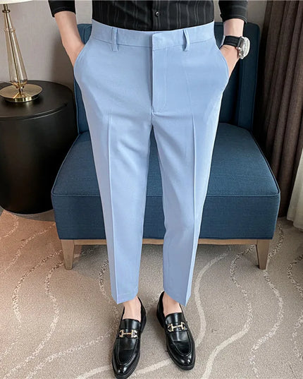 Dress Pants for Men High Quality Korean Luxury Clothing Drape Suit Pants