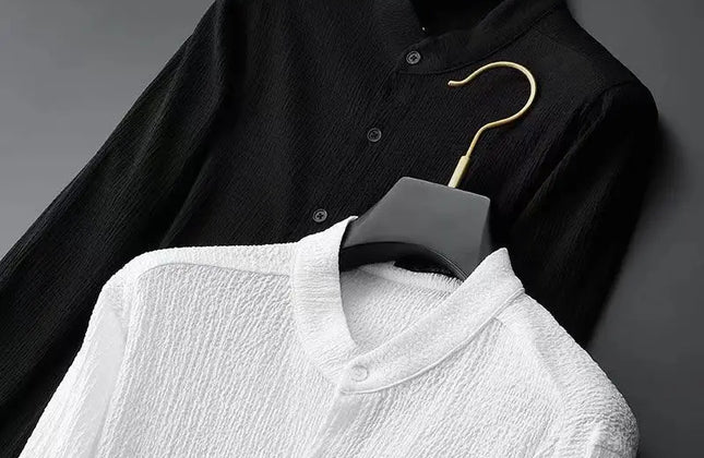 Spring Summer New Fashion Suit Men Long Sleeve Casual Shirts