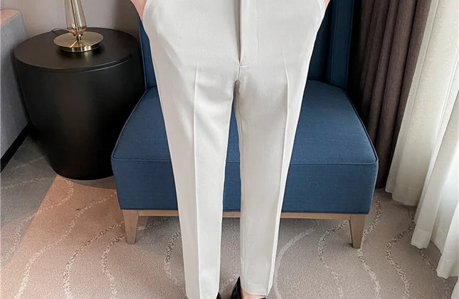 Dress Pants for Men High Quality Korean Luxury Clothing Drape Suit Pants