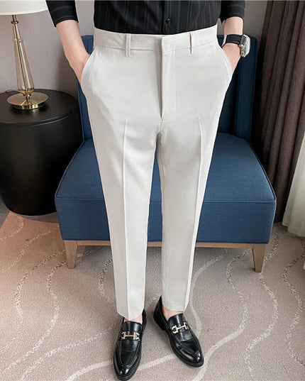 Dress Pants for Men High Quality Korean Luxury Clothing Drape Suit Pants