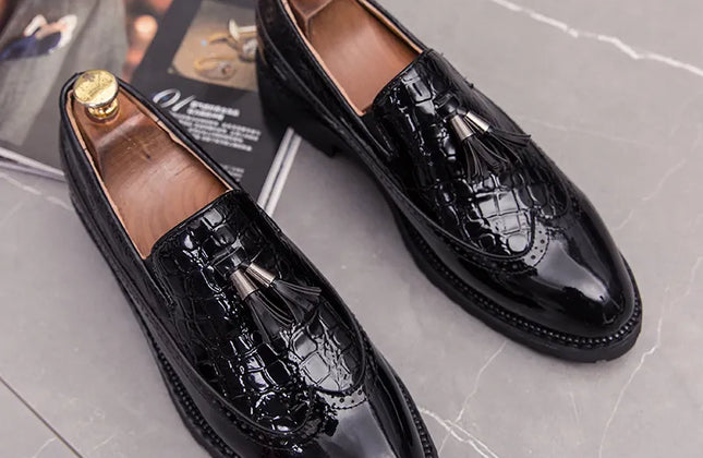 Fashion Shoe Office Shoes for Men Casual Shoes Breathable Leather Loafers