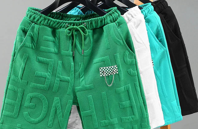 New Fashion Knitted Shorts Men Comfortable Elastic Waist Clothing Male