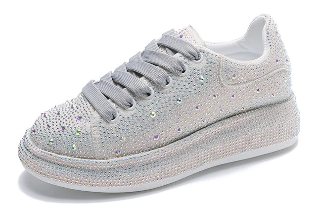 2023NEW Women Sneakers With Sparkles Shoes  Luxury Platform Sport