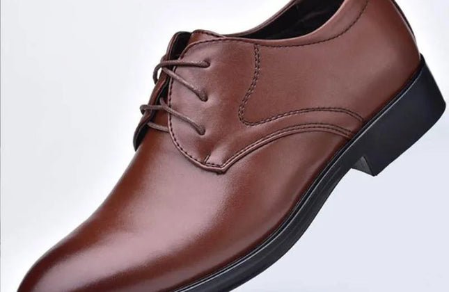 Men's Shoes Black Leather Formal Shoes for Men Oxfords Male Wedding Party