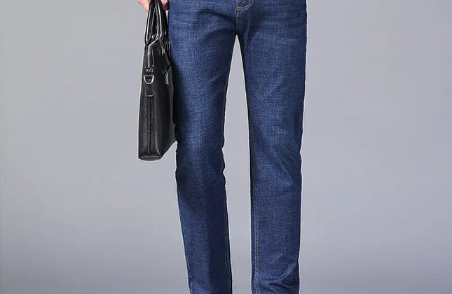 New Men Classic Jeans Jean Homme Pantalones Hombre Men Mannen Soft Black Biker