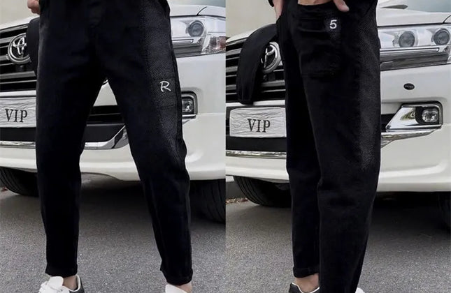 High Waist Loose Fit Men's Spring Trousers - Constantin & Crys