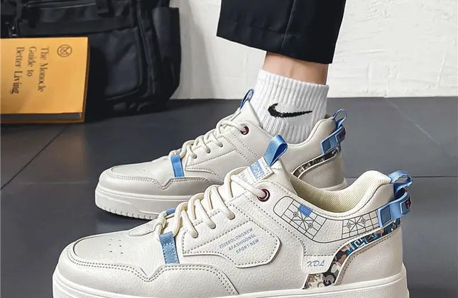 2024 Fashion Men Casual Platform Sneakes LaceUp Trainers Student Sneakes Mens