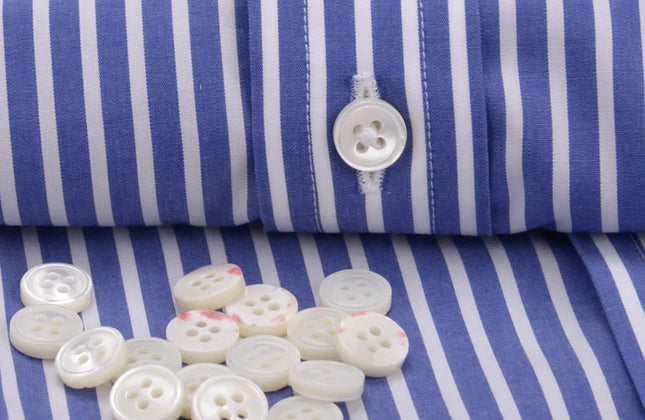 Men's Shirt French Business Shirt With Double Buckle and Striped