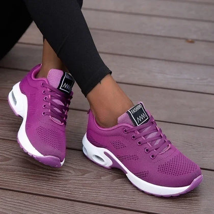 Fashion Woman Vulcanize Shoes Platform Casual Sneakers Women Shoes Flats Mesh