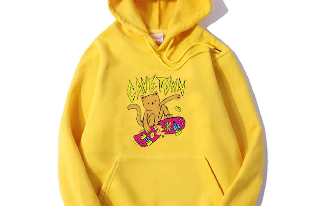 Cavetown Cat Hoodie Kawaii Cartoon Printed Sweatshirts Casual Long Sleeve