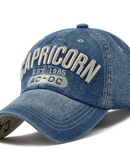 2024 Denim Baseball Cap Men Women Embroidery Letter Jeans Snapback