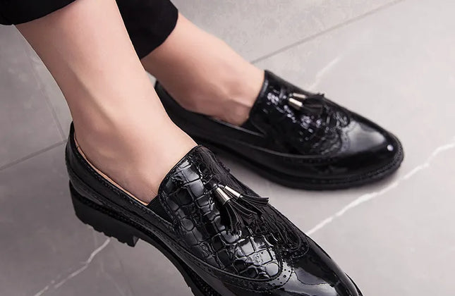 Fashion Shoe Office Shoes for Men Casual Shoes Breathable Leather Loafers