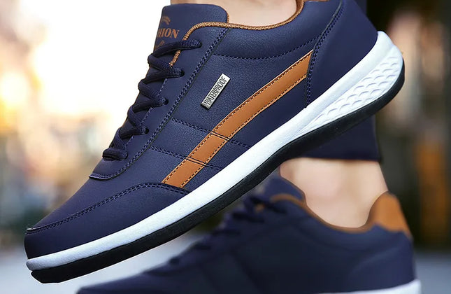 Leather Men Shoes Sneakers Trend Casual Shoe Italian Breathable Leisure Male