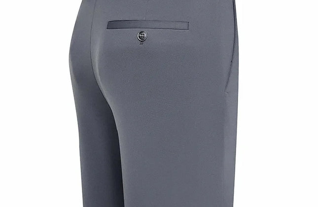 Men's Trousers Summer Thin Business Casual Pants Classic Solid Color Elastic