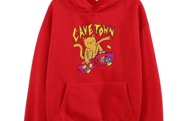 Cavetown Cat Hoodie Kawaii Cartoon Printed Sweatshirts Casual Long Sleeve