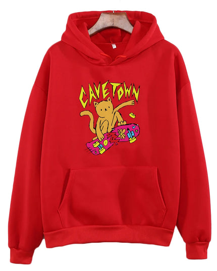 Cavetown Cat Hoodie Kawaii Cartoon Printed Sweatshirts Casual Long Sleeve